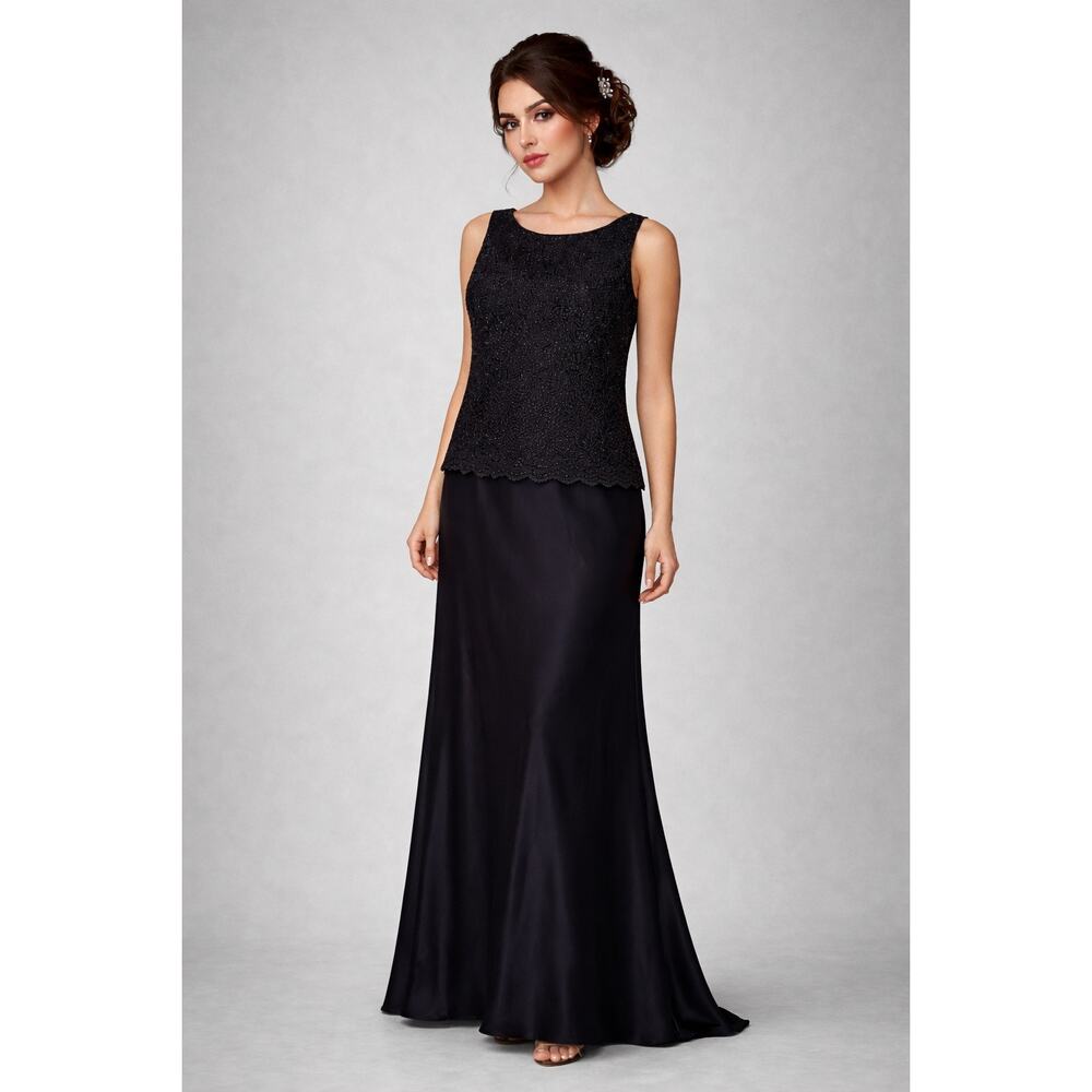 Navy Sparkle and Satin Gown - Size 20W